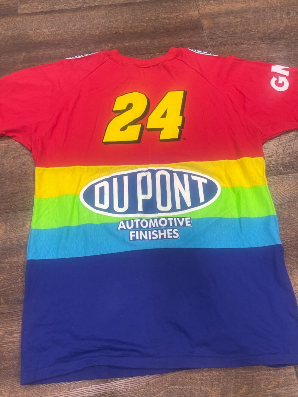 Vintage Jeff Gordon Signed DuPont Rainbow NASCAR Chase Racewear Shirt XL - Picture 9 of 10